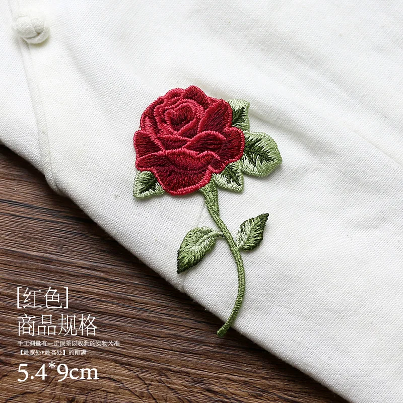 

5pcs/lot Small Rose Flower Embroidery Patches for Housing Clothing Patch for Jeans Shoes Bags DIY Accessories
