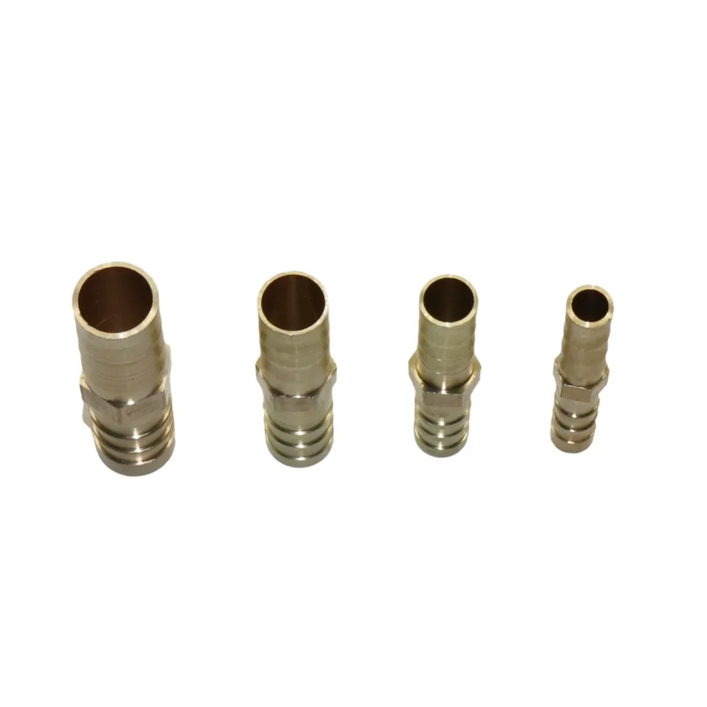 6mm 8mm 10mm 12mm Barbed Brass Straight Connector Garden Irrigation Air Fuel Water Pipe Gas Tubing Aquarium Hose Copper Fittings