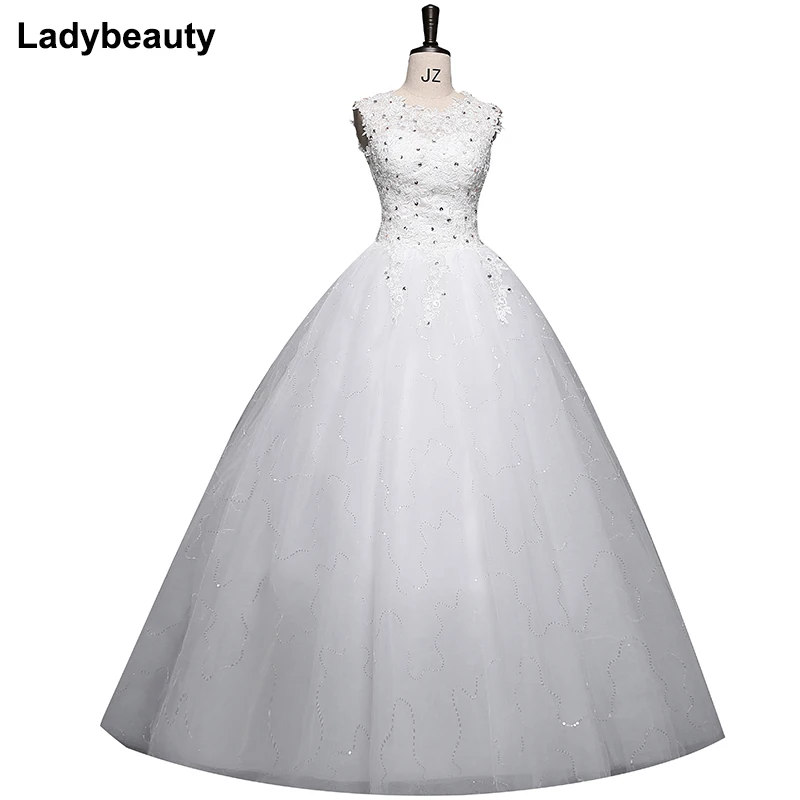 

Ladybeauty Lace Tulle Wedding Dress 2018 Bridal Dresses Plus Size Bridal Dresses