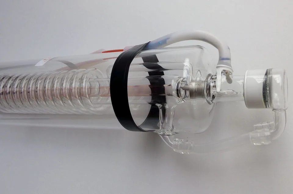 أنبوب زجاجي ليزر co2 80 واط 1250 مللي متر طول 80 مللي متر القطر لآلة النقش بالليزر co2