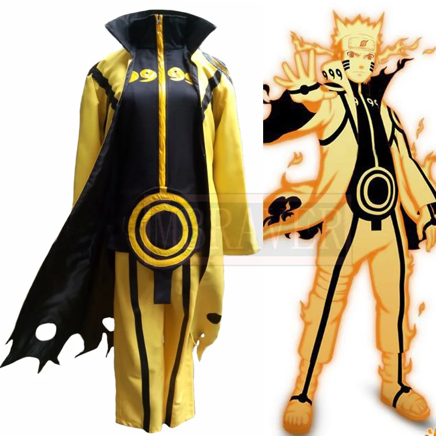 Uzumaki Nine Tail Cosplay Costume Halloween Party Outfit Custom Made Any Size