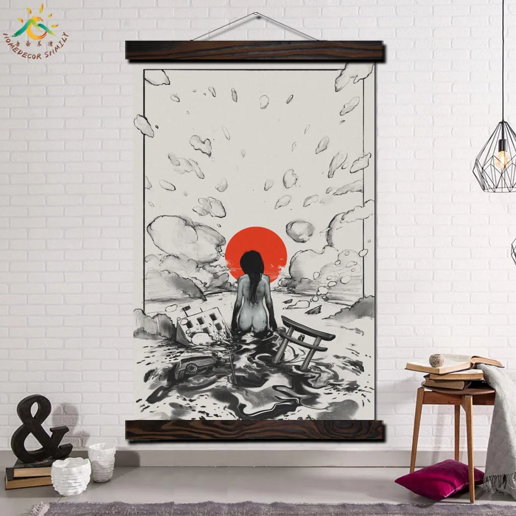 

End of Day Girl Modern Wall Art Print Picture And Poster Frame Hanging Scroll Canvas Painting Canvas Poster For Home Decor