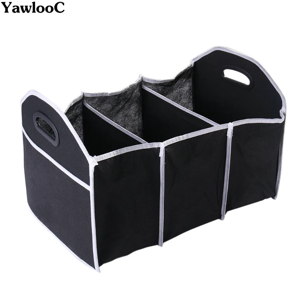 Auto Accessories Car Organizer Trunk Collapsible Toys Food Storage Truck Cargo Container Bags Box Black Car Stowing Tidying