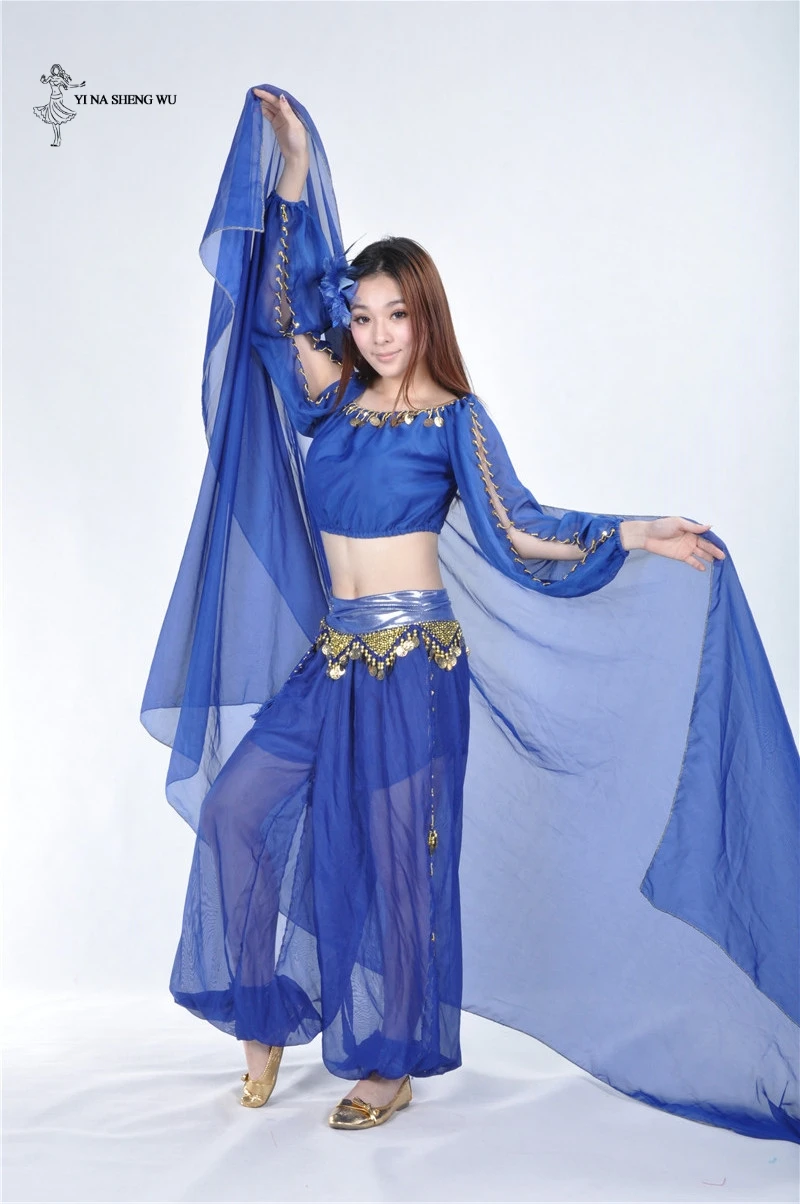 Women belly dance Costume lady dance pants Chiffon Belly Dancing India Bollywood bellydancing  Long  Bloomers Trousers for girls