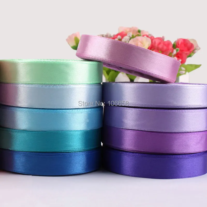 Anzun crafts 1roll/lot(25yards/roll) 15mm Silk Satin Ribbon Gifts Wrapping Wedding Party Festive Event Decoration