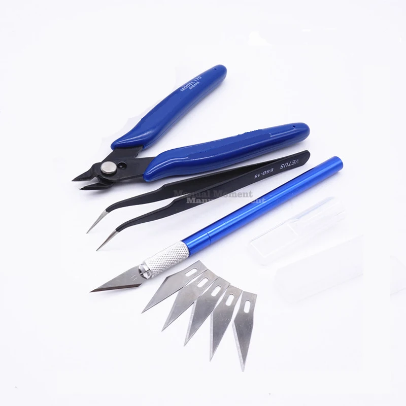 Modeling Toolkit Pliers Tweezers Electric Sander Scissors Sanding File Model Making Tool Assembly Retrofit Gundam Hobby DIY