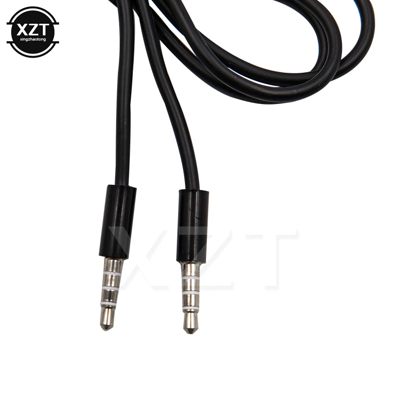 1M Extension Audio Cable 3.5MM Male To Male 4-Pole 3 Ring AUX Extension Cable For Speakers Headphone MP3