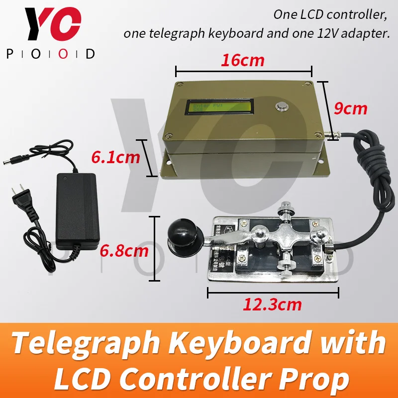 Imagem -04 - Escape Room Props Código Morse Prop Telegraph Keyboard com Lcd Controller Prop Digite a Senha Correta Pelo Teclado para Desbloquear