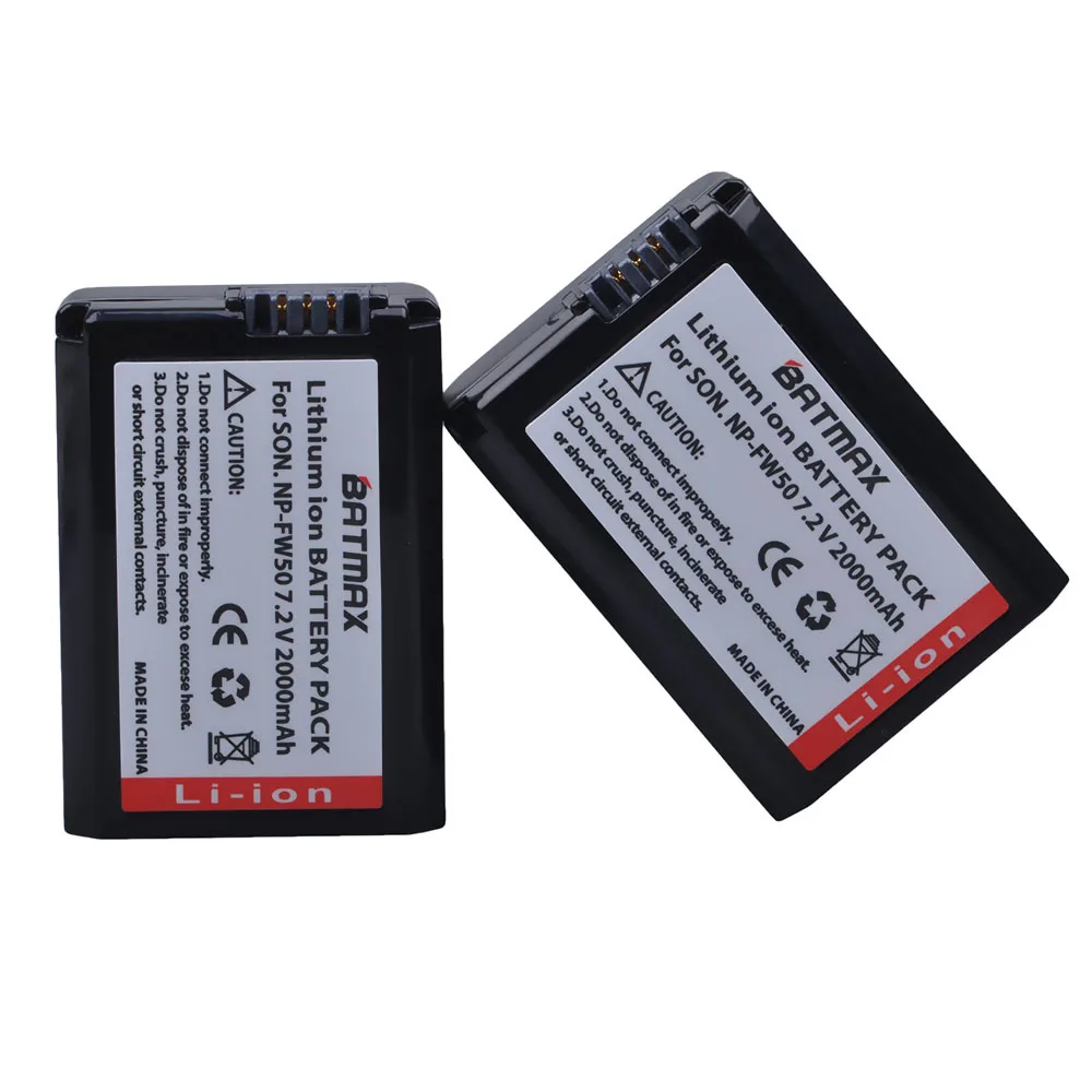2 paczka 2000mAh NP-FW50 NPFW50 NP FW50 bateria do Sony Alpha a33,a35,a37,a55, SLT-A33,SLT-A35,SLT-A37,SLT-A37K,SLT-A37M,SLT-A55
