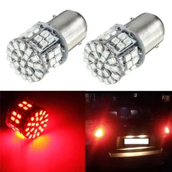 Auto światło Stop sygnał światło stroboskopowe żarówka 12V czerwony 1157 BAY15D 50SMD 1206 6000K LED światło tylne hamulec samochodowy