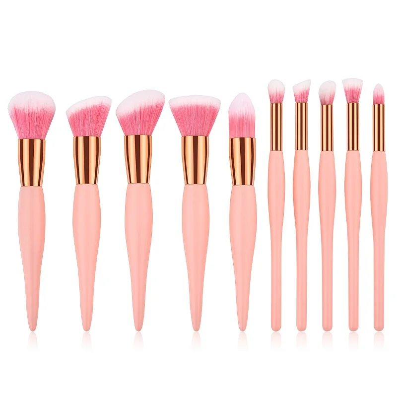 

Brand New Pro 10pcs Makeup Brushes Set Pincel Maquiagem Base Foundation Powder Blusher Highlight Brushes Blending Make Up brush