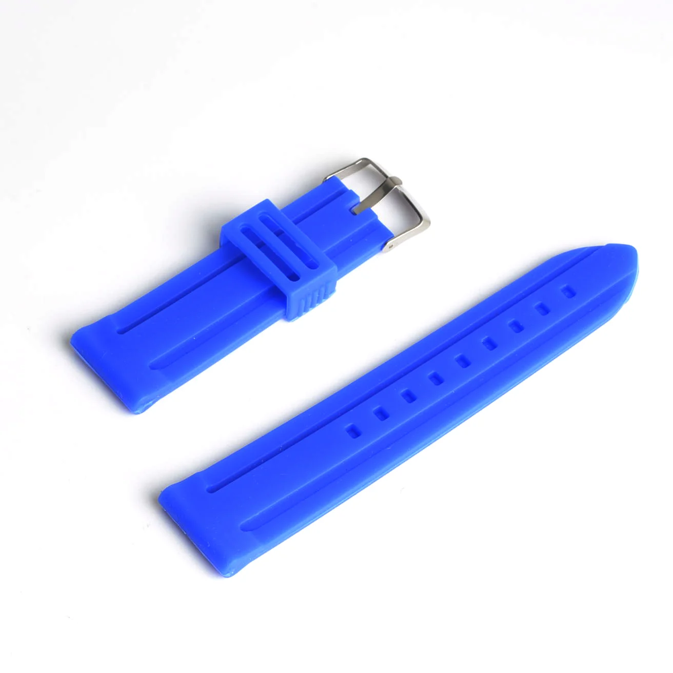 Men Women 24mm Blue Silicone Watch Band Strap Bracelet Fashion Watchband bande de montre cinturino Correa de rel