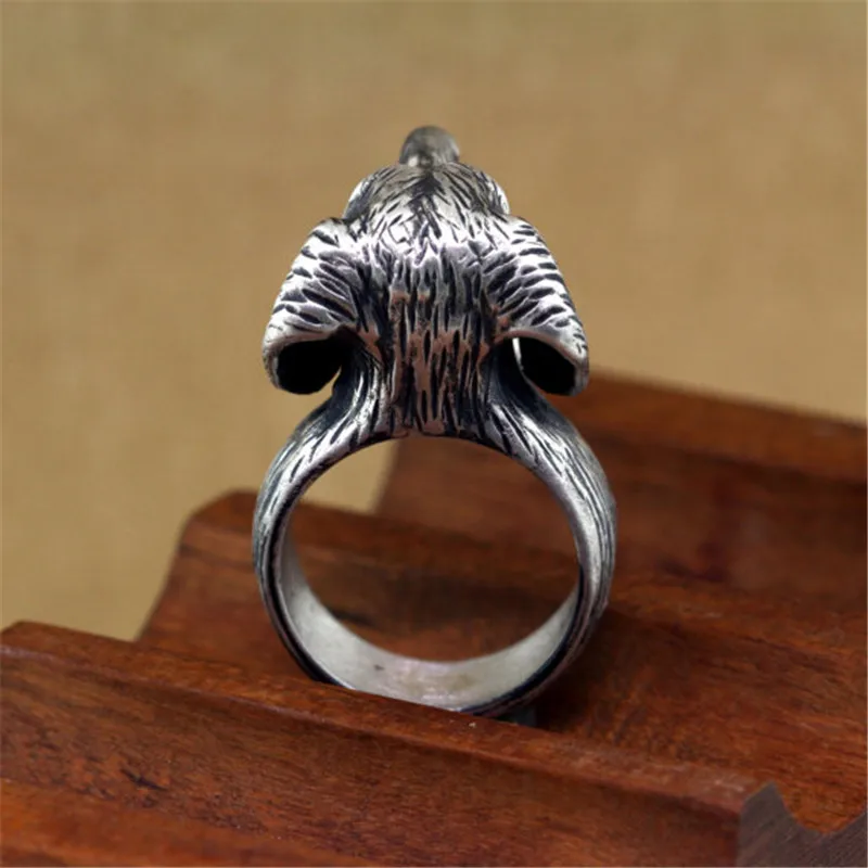 Vintage Adjustable Dachshund Rings High Quality Brand Designer Weiner Dog Men Rings Women Dog Jewelry