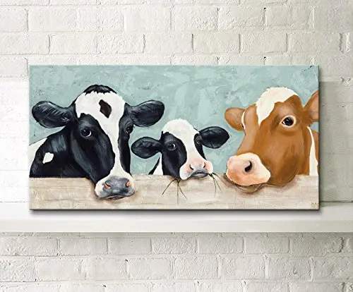 

100% Hand Painted cow Oil Painting Abstract Modern Canvas animal oil painting Wall Art Living for Room Decor Picture best gift