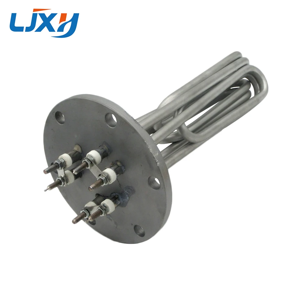 LJXH 140mm Flange Steaming Machine Heating Element,380V9KW/12KW/18KW/24KW Stainless Steel Heating Pipe for Electric Steam Boiler