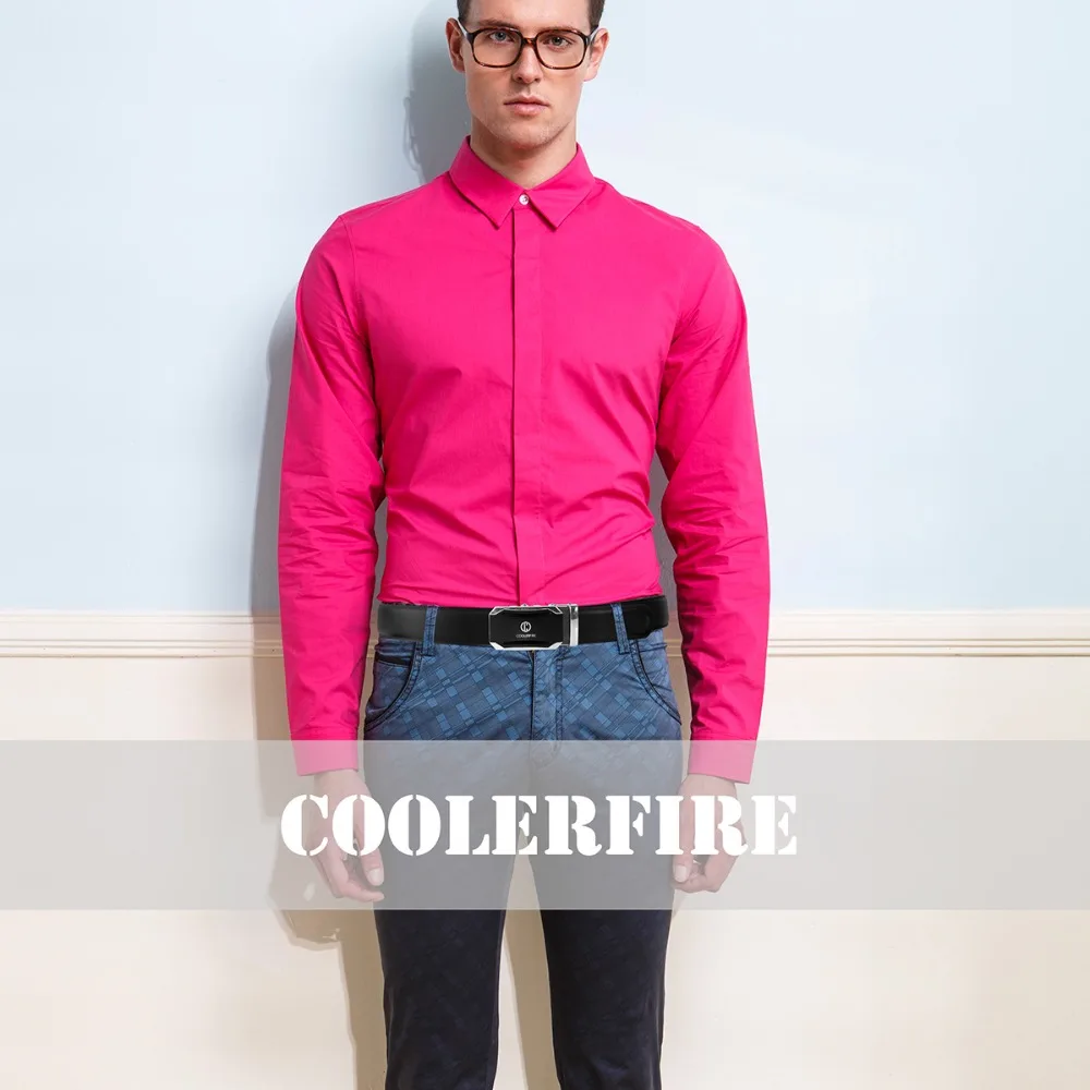 COOLERFIRE Famous Brand Belt Men Top Quality Genuine Luxury Leather Belts for Men Strap Male Metal Automatic Buckle ZD053