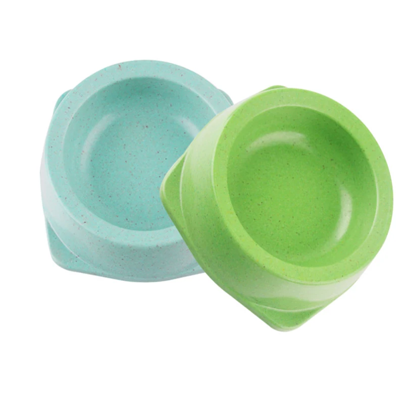 

1 pcs 12.5cmx4cm size Bamboo Fiber Pets Dogs Bowls Feeders Feeding Food Water Bowl For Small Medium Large Dog Pet Cat Green Safe