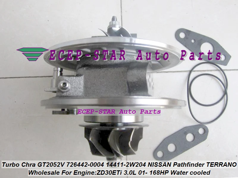 خرطوشة توربو CHRA الأساسية GT2052V 726442 -5004S 726442   شاحن توربيني لنيسان باثفندر ميسترال تيرانو 01- ZD30ETi 3.0L 168HP