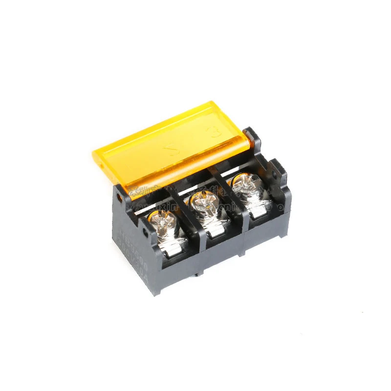 2Pcs HB-9500- 9.5mm 300V 30A 2P 3P 4P 5P 6P 7P 8P 9P10P Barrier Terminal Block Connector with Cover PCB Mount Connectors