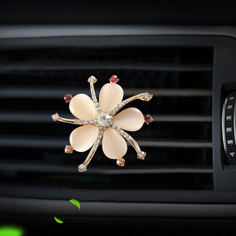 Inlay Water drill A cat's-eye FLOWER car Air conditioning outlet perfume car perfume car interior accessories car fragrance