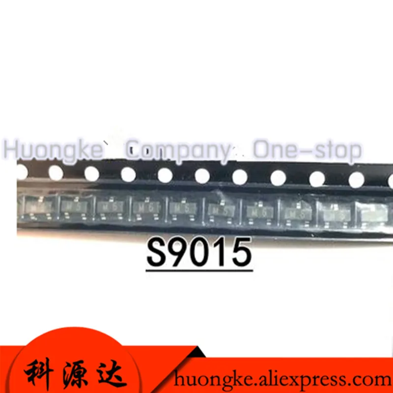 100PCS/LOT S9015 M6 0.1A/45V PNP SOT23 Power Transistor IN STOCK