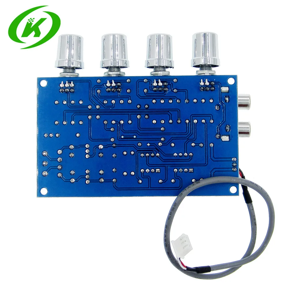 XH-M164 NE5532 Tone Amplifier Board Preamplifier AC 12V-15V Power Supply Dual Channel Audio Amplifier Board 4 Way Adjustment