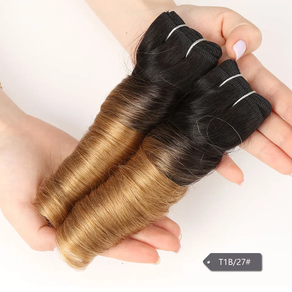 Loose Wave Brazilian Weave Bundles, Cabelo Remy Elegante, Natureza Hollywood, Ombre Brown, Frete Grátis, P6, 27, P4, 27