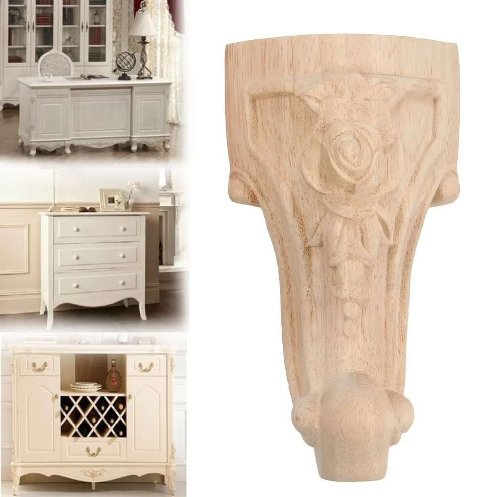 4Pcs Solid Wood Furniture Legs Feet Replacement Sofa Couch Chair Table Cabinet 20CM Furniture Carving Furniture Legs