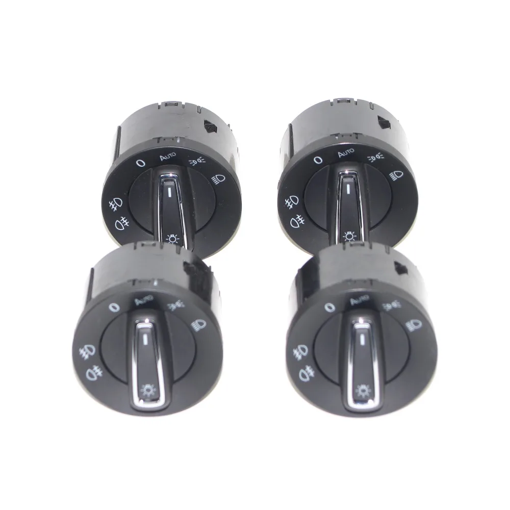 

4Pcs For VW Golf 7 MK7 Chrome Auto Headlight Switch Head Light Fog Lamp Automatic Controller Knob 5GG 941 431 D 5GG 941 431D