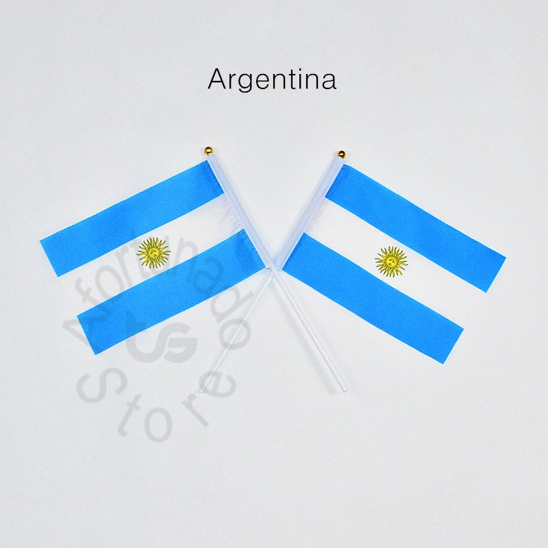 Argentina 14*21cm 10piece flag Banner  Hanging flag Home Decoration flag Lattice Racing Game flag