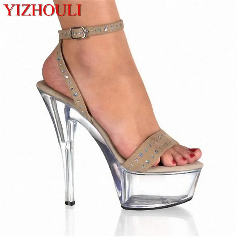 

Sexy must-have magazine cover shoot 15 cm high shoes with metal heel sandals High Heel
