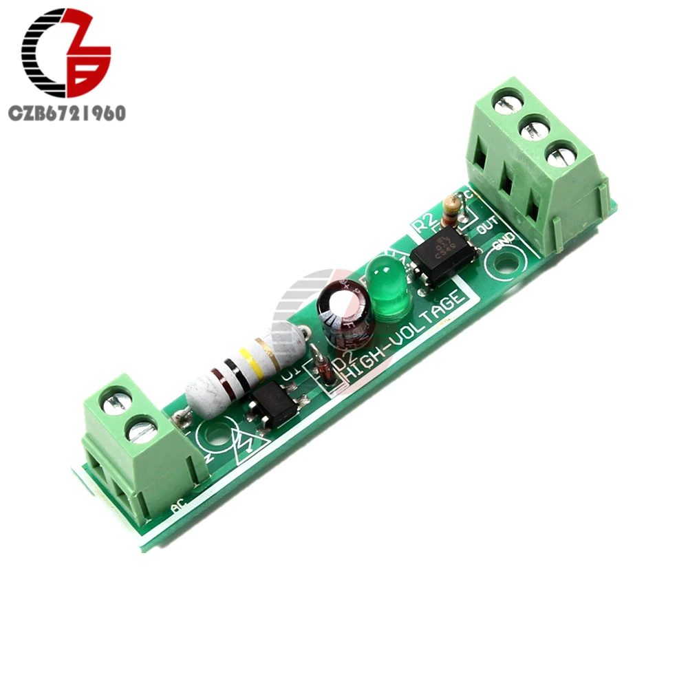 1 Channel AC 220V Optocoupler Isolation Module High Voltage Opto Isolator 3-5V Power Suppply PLC Photoelectricity Coupler Module