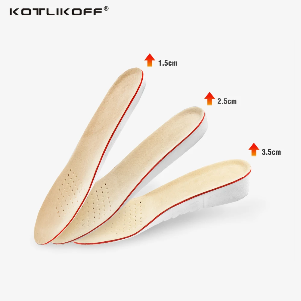 Invisiable Height Increase Insole Cushion Height Lift 1.5cm/2.5cm/3.5cm Shoe Heel Insert Taller Unisex Quality Foot Pads