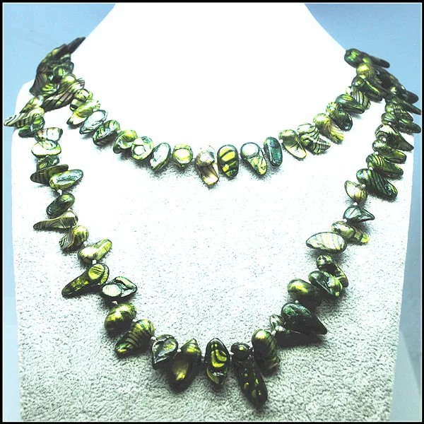 

1PC Knotted Shell Long Necklace Mother Of Pearl Women Pearl Material Sweater Necklace Size 23.5 Inches Length