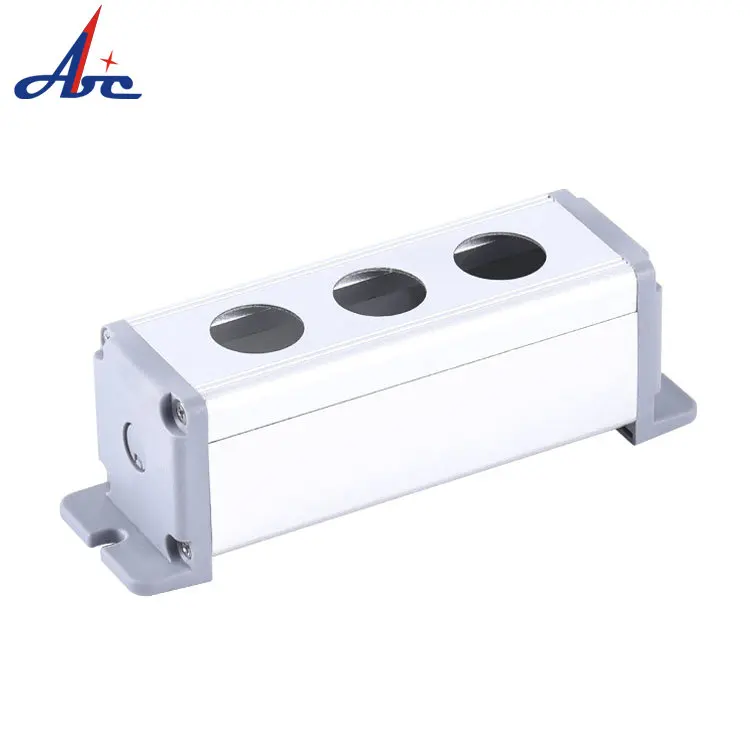 3 Cut-out 3Hole Diameter 22mm/19mm/16mm/25mm Metal Aluminium Alloy Switch Enclosure Waterproof Push Button Control Box