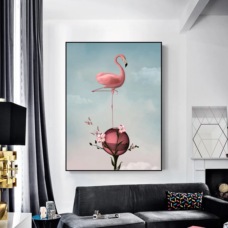 

Needlework,DIY Cross stitch,full Embroidery kit set flamingo butterfly bird print pattern Cross-Stitch handwork painting gift