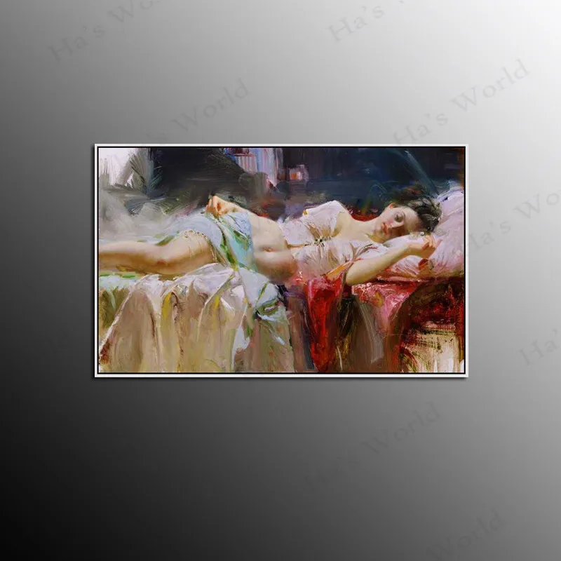 high quality handmade nude Oil Painting Sexy Naked Girl Portrait Wall Pictures modern Portrait wall Pictures Home Decorations