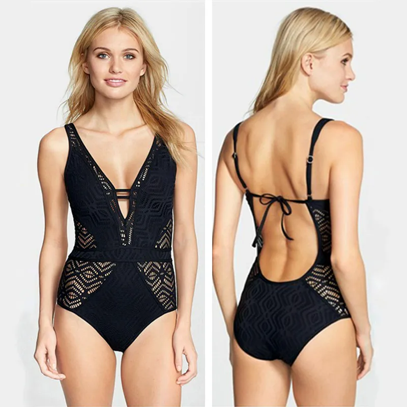 

Sexy Lace One Piece Swimsuit 2022 Swimwear Women Bodysuit Monokini Crochet Swimwear Bathing Suits Beach Wear Maillot De Bain XXL