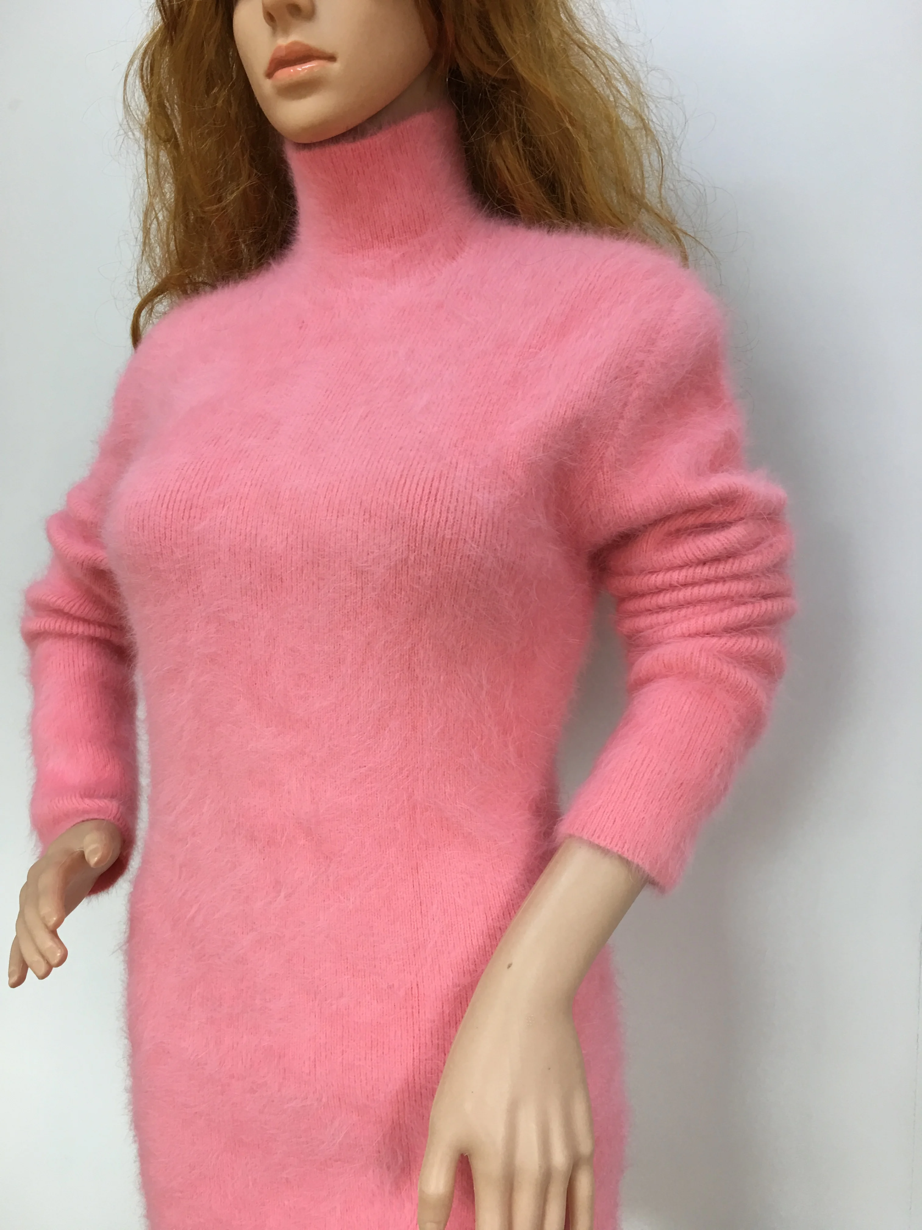 女性用ロングミンクカシミヤセーター,ニットセーター,送料無料,新品,s19613