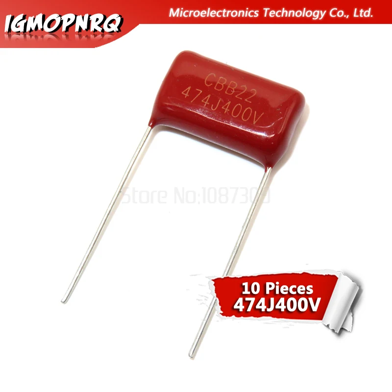 10 sztuk 400V474J 0.47UF Pitch 15mm 470NF 400V 474 igmopnrq CBB kondensator folii polipropylenowej nowy