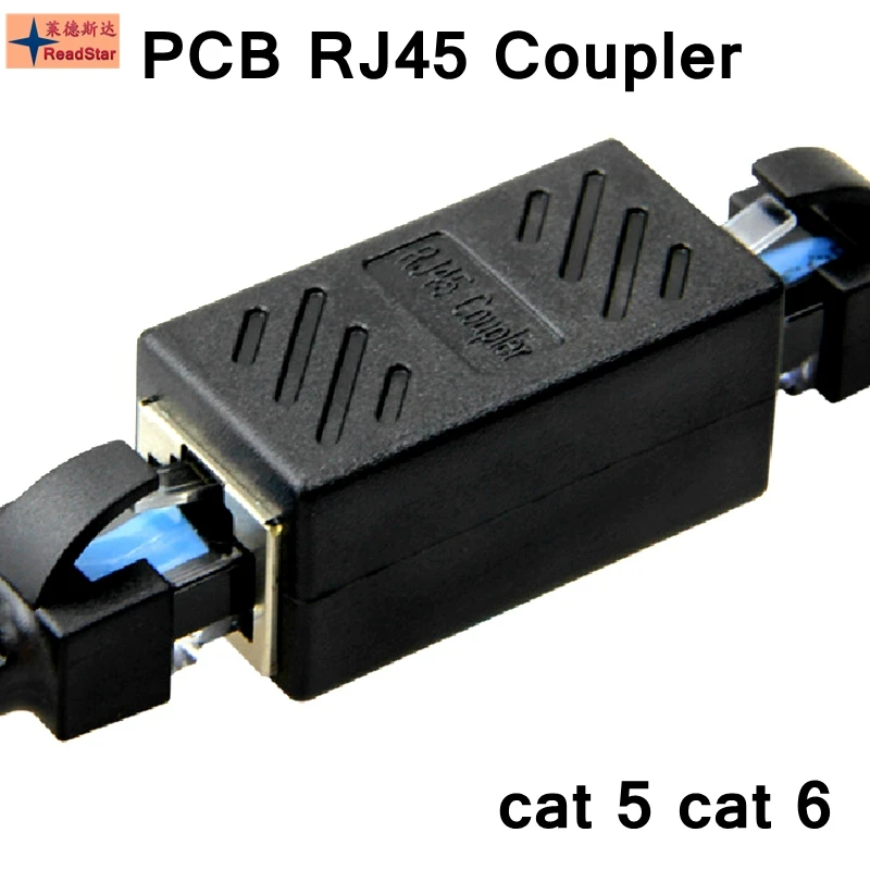 

[ReadStar]20PCS/LO PCB connection ethernet cable RJ45 coupler Gold plating 1 to 1 adapter 8p8c plug female to female adapter