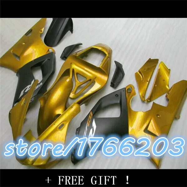 

Nn Hot sales YZF R1 YZF R1, 2000-2001-00-01 YZF1000 fairing kit YZFR1 00 01 golden black sport bike cheap motorcycle