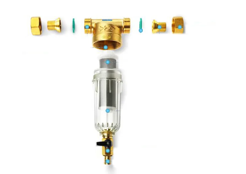 Фильтр для воды Prefilter первый шаг системы очистки воды 59 латунь 40 микрон сетка из нержавеющей стали prefiltro D240 Бесплатная доставка