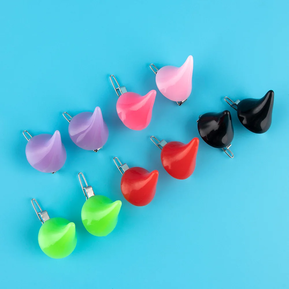 1 Pair Small Demon OX Horn Hairpins Gothic Party Cosplay Costume Hairpins Costume Horn Halloween Cute Hair Accessories Clip