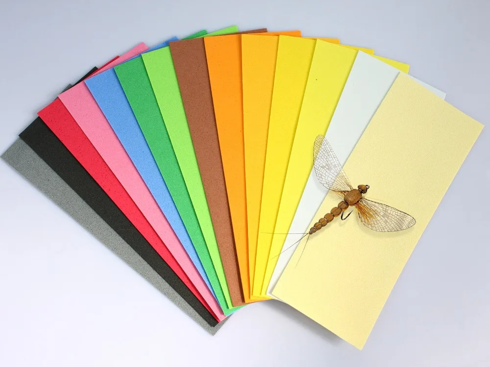 Colored Foam For Realistic Flies,14 Colors,Available in 2 sizes 1 mm And 2 mm,Fly Tying Material