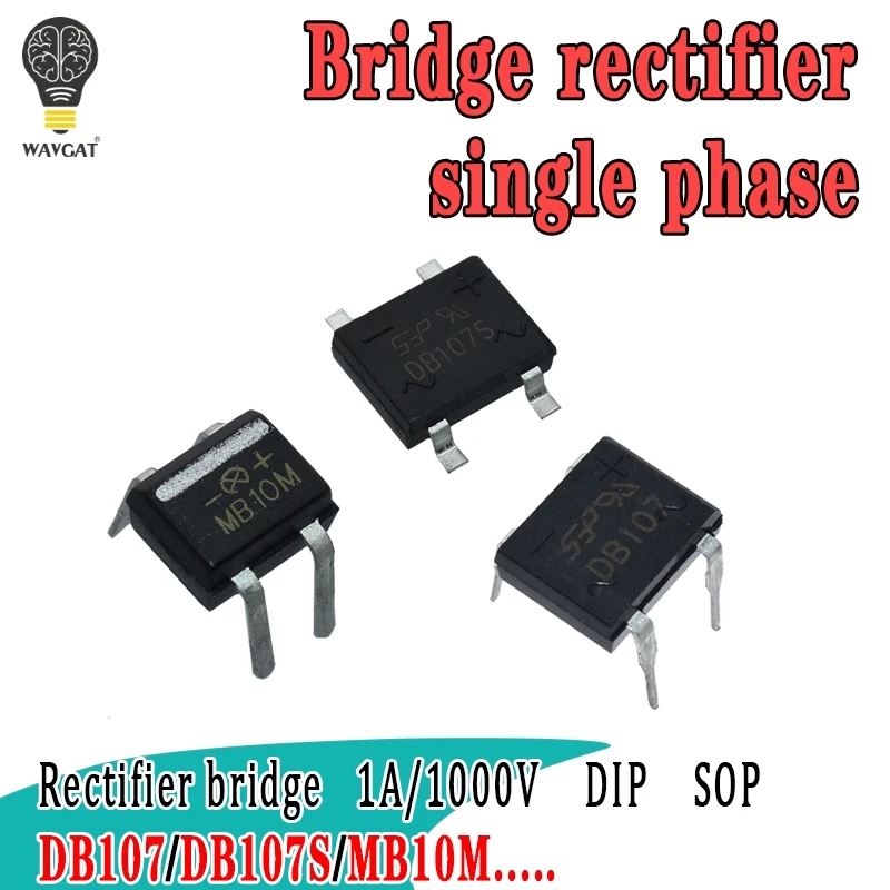 DB107 DB107S MB10M MB10S 1A1000v DIP-4 SOP-4 New Oiginal Single Phases Diode Rectifier Bridge