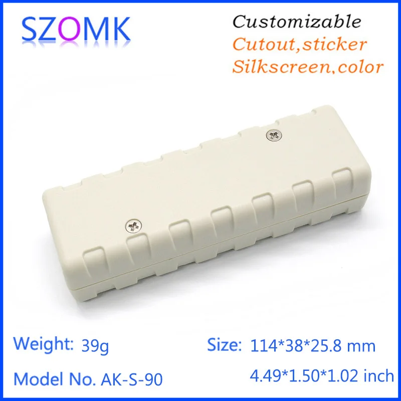 1Pcs 114*38*25.8mm szomk hot sales plastic box for electronic project junction box diy plastic case handheld control enclosure