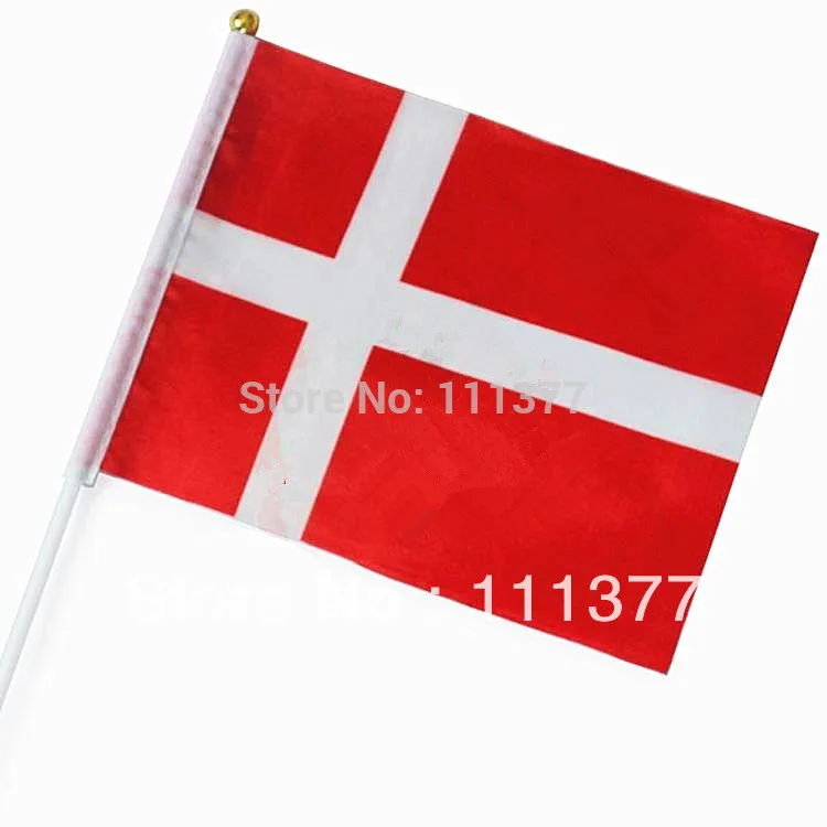 6 European countries' polyester flags Albanian Greece Netherlands Norway Switzerland Denmark Flags 14*21 cm with plastic poles