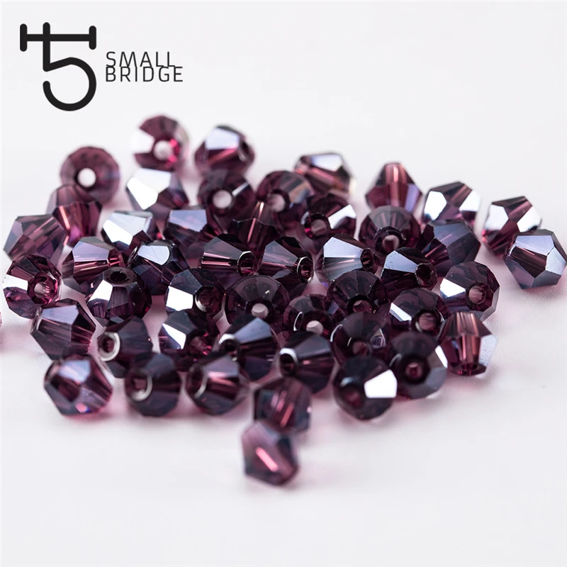 3 4 6mm Faceted Austria Bicone Crystal Beads Accessories For Jewelry Making Diy Perles Glass Spacer Beads Wholesale Z223