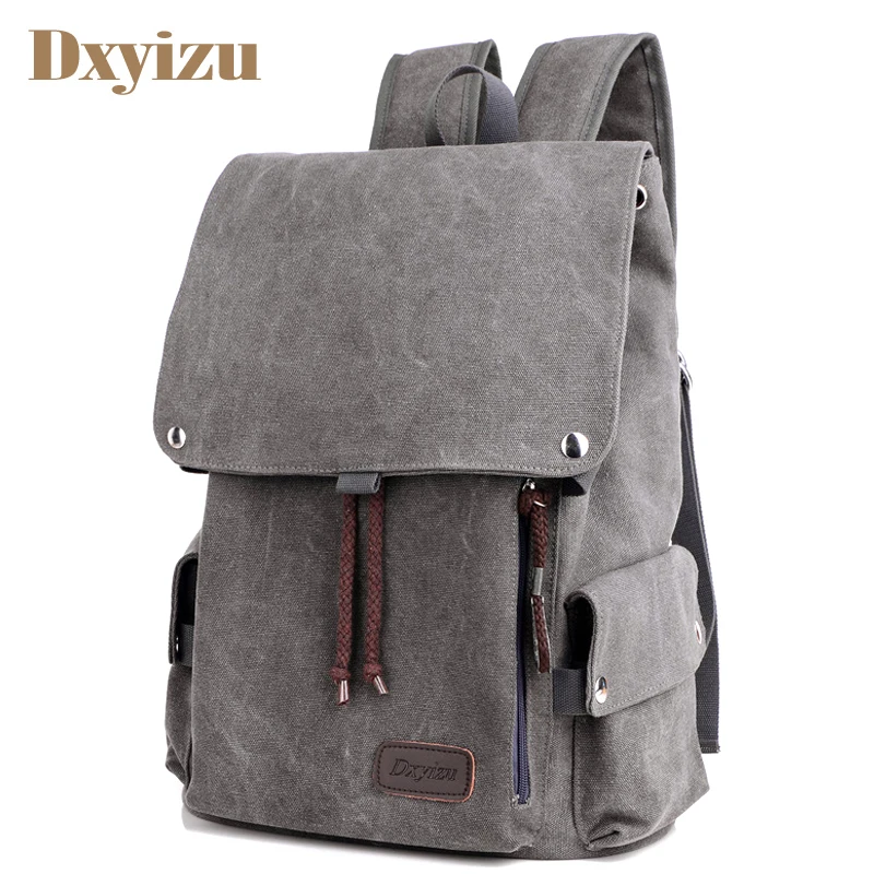 Man\'s Canvas Backpack String Travel Schoolbag Male Backpacks Men Large Capacity Rucksack Shoulder School Bag Mochila Escolar